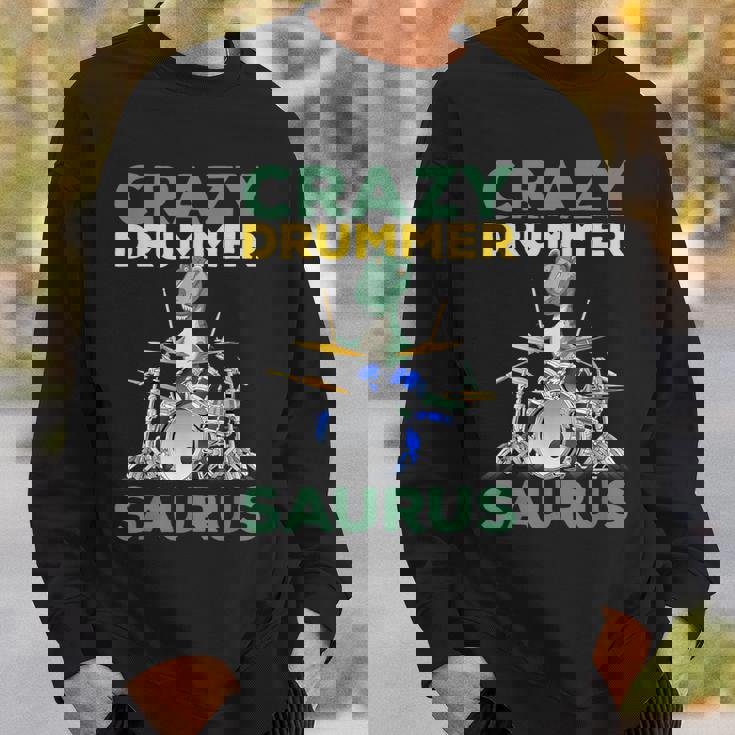 クレイジードラマー ザウルス ドラムプレーヤー ドラム 音楽プレーヤー 恐竜 スウェットシャツ 彼への贈り物