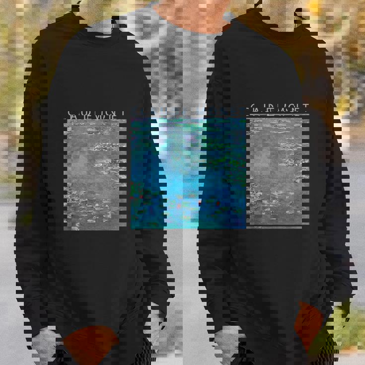 クロード モネ 面白いtシャツ 睡蓮 印象派 絵画 アート メンズ レディース 面白い 服 美術 油彩画 スウェットシャツ 彼への贈り物