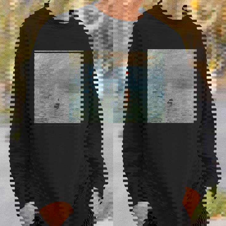 クロード・モネの印象、ソレイユ・レヴァント レトロtシャツ スウェットシャツ 彼への贈り物