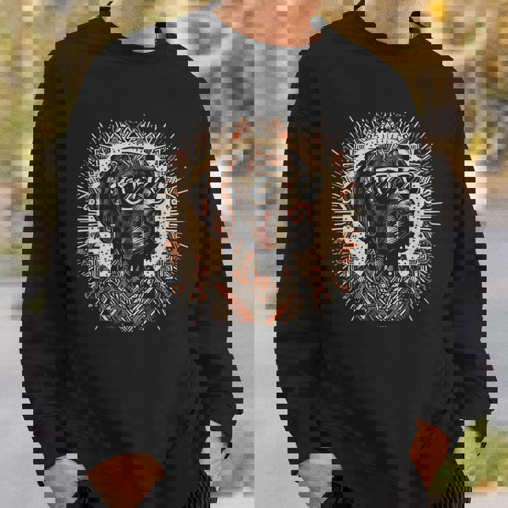 クールなジャーマンショートヘアポインタードッグトライバルアートスタイル スウェットシャツ 彼への贈り物