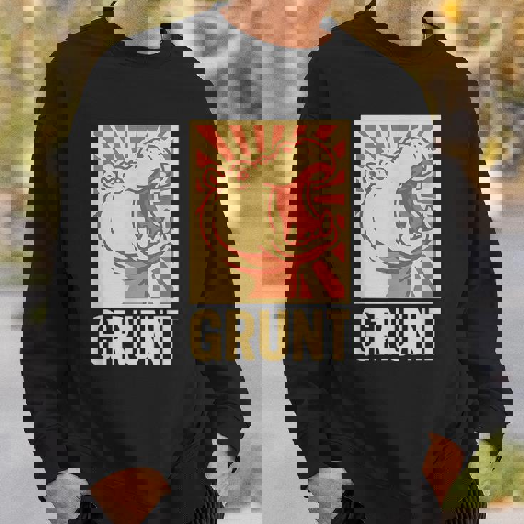 グラントカバアート – 面白い大胆な動物のカバ スウェットシャツ 彼への贈り物