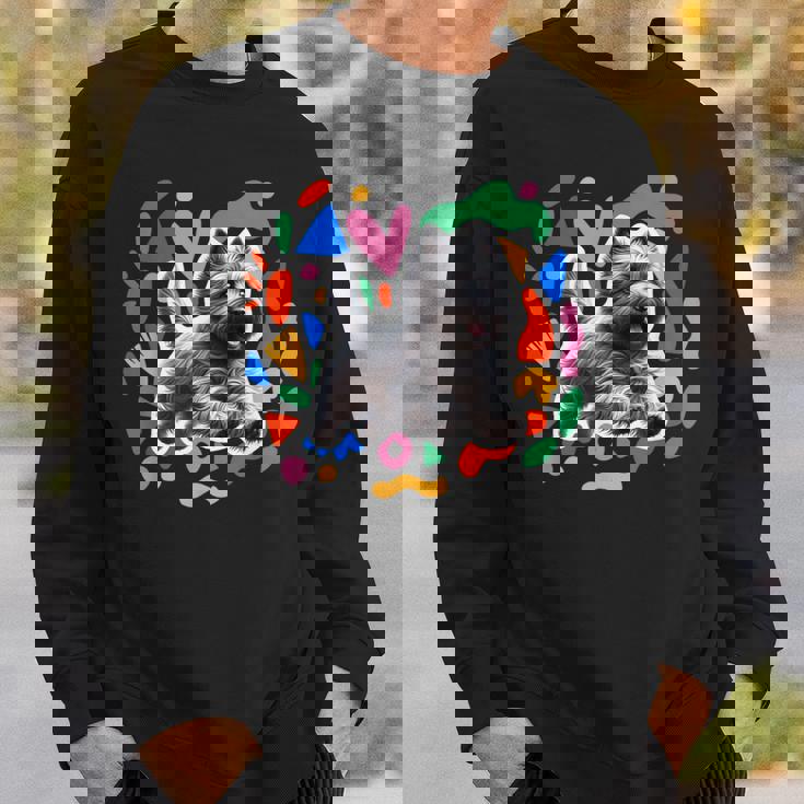 ケアンテリア カラフルなデザインの犬 スウェットシャツ 彼への贈り物