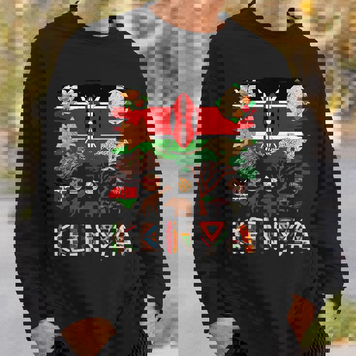 ケニア国旗の衣装のアイデア ケニアフード&ケニア国旗 スウェットシャツ 彼への贈り物