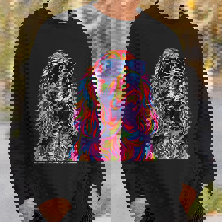 コッカースパニエルラバーズ ポップアート 面白い イングリッシュコッカースパニエル スウェットシャツ 彼への贈り物