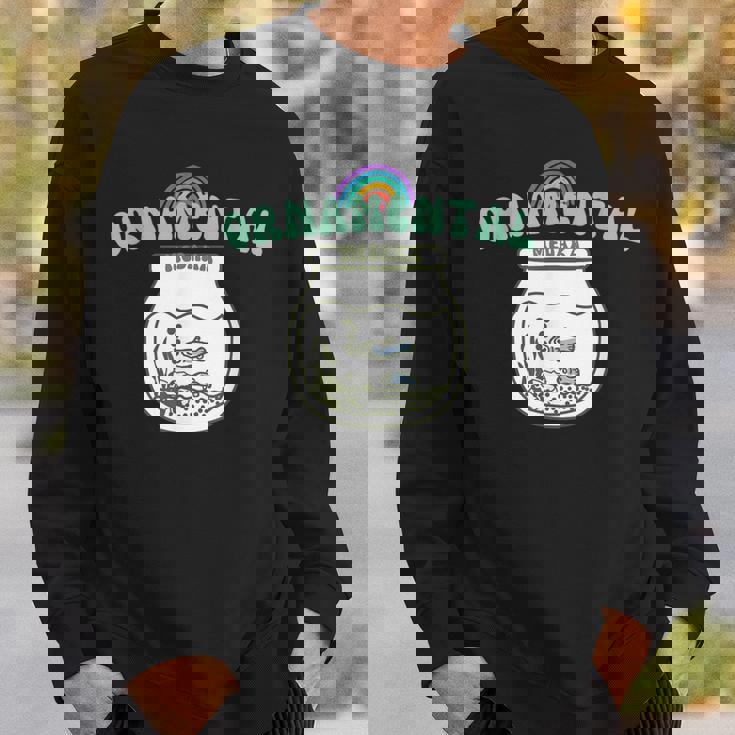 コットン オリジナル プリント ユーモア メダカ 鑑賞用 ロゴ スウェットシャツ 彼への贈り物