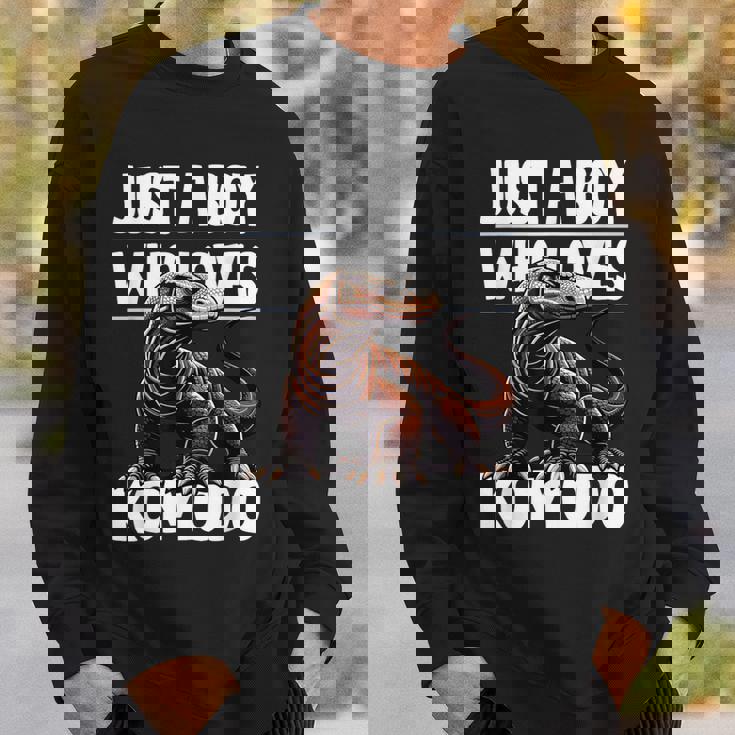 コモドドラゴンを愛するただの少年 男の子 キッズ スウェットシャツ 彼への贈り物