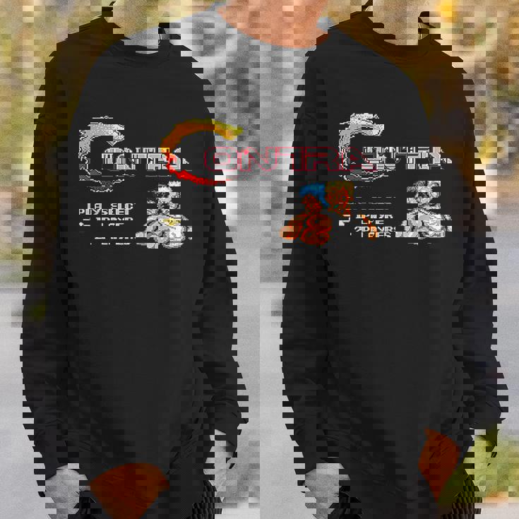 コントラ タイトル スクリーン レトロ ゲーマー ピクセル ウォリアー クラシック ゲーム スウェットシャツ 彼への贈り物