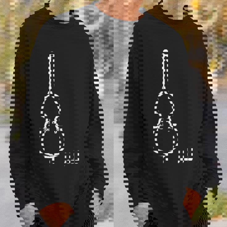 コントラバス 音符 音楽 楽器 スウェットシャツ 彼への贈り物