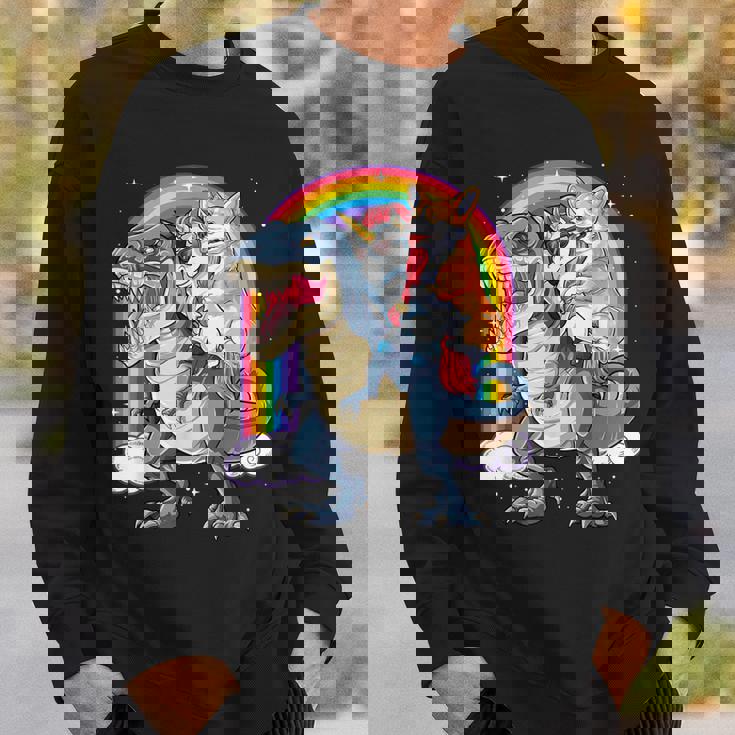 コーギー ユニコーン 恐竜 レックス キッズ ガールズ レインボー ギフト スウェットシャツ 彼への贈り物