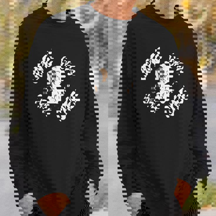 コーヒー ビション・フリーゼ 犬 スウェットシャツ 彼への贈り物