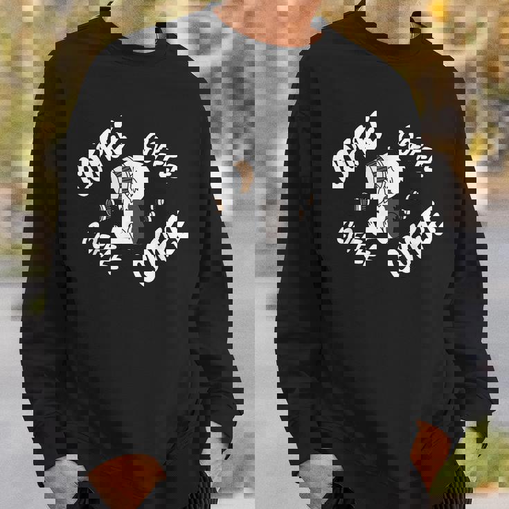 コーヒーオールド・イングリッシュ・シープドッグ犬 スウェットシャツ 彼への贈り物