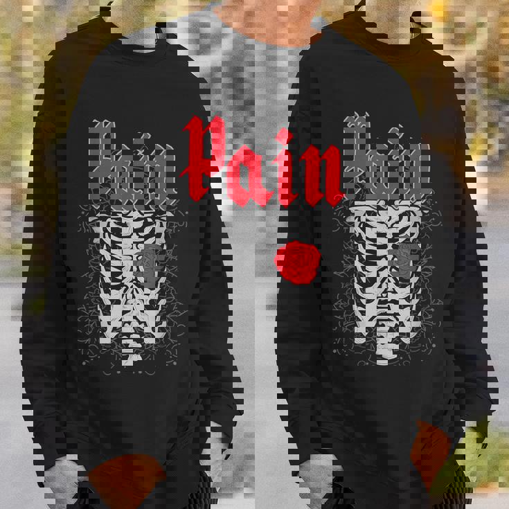 ゴシックスカルとバラ スウェットシャツ 彼への贈り物