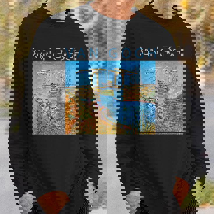 ゴッホ 面白いtシャツ アート アルルの跳ね橋 印象派 絵画 メンズ レディース 面白い 服 美術 油彩画 スウェットシャツ 彼への贈り物