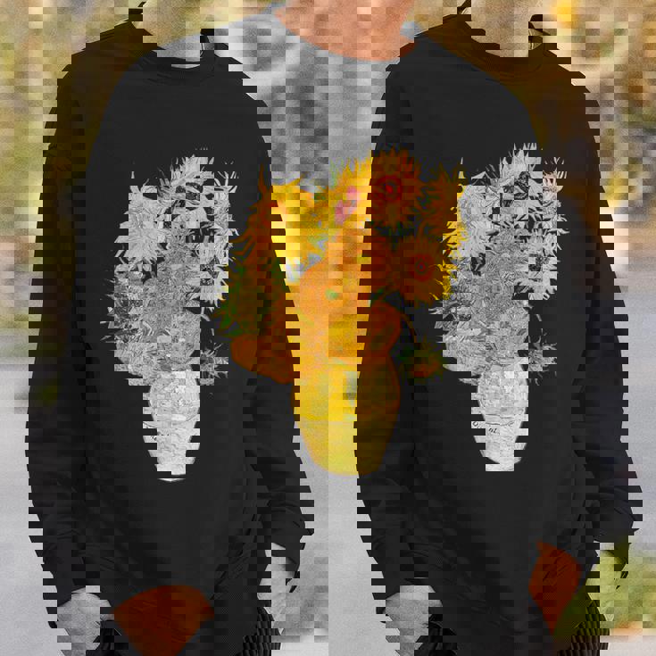 ゴッホのひまわりの現代美術の絵画 スウェットシャツ 彼への贈り物