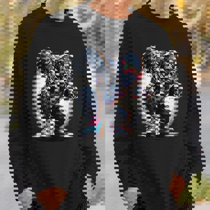 ゴリラ・サングラス サングラスをかけたゴリラ ゴリラ・モンキー スウェットシャツ 彼への贈り物