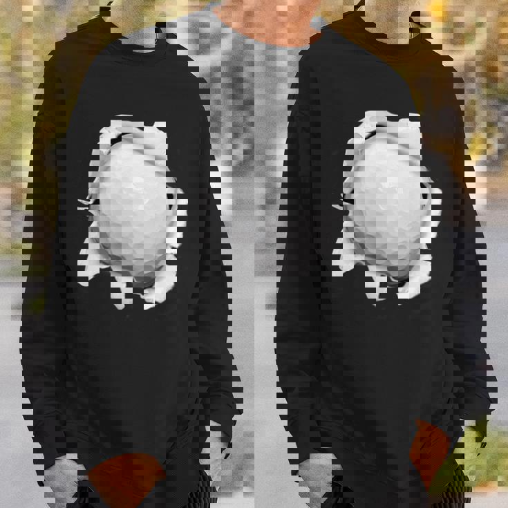 ゴルフ 面白いtシャツ ボール メンズ おもしろ 面白い 服 おもしろグッズ ネタ ゴルフウェア シャツ 胸 スウェットシャツ 彼への贈り物