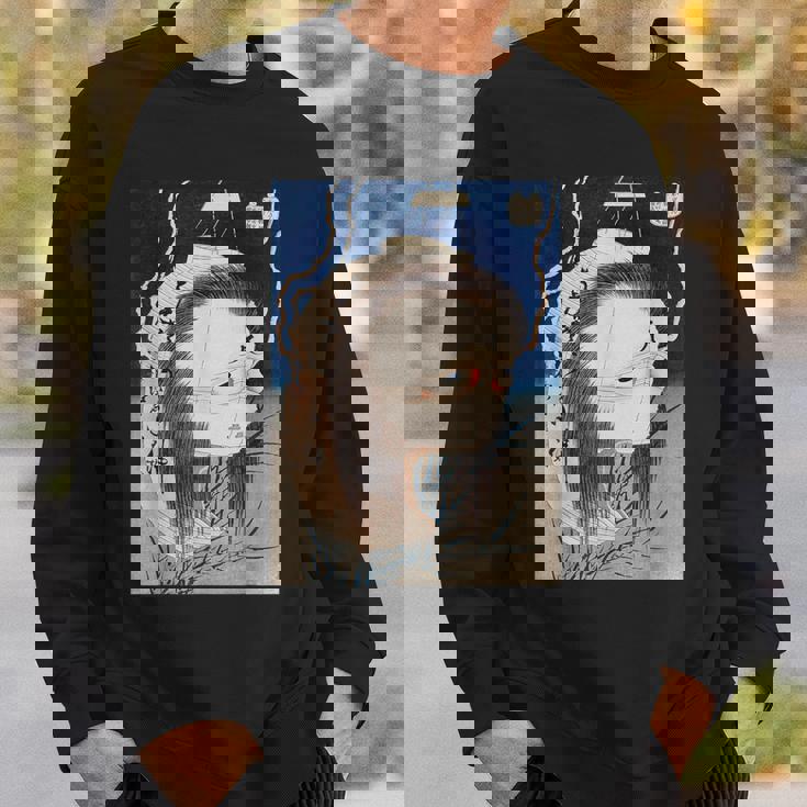 ゴースト 亡霊 霊魂 ファントム 葛飾北斎 日本美術 ハロウィン 妖怪 提灯お岩 百物語 お岩さん 百物語 スウェットシャツ 彼への贈り物