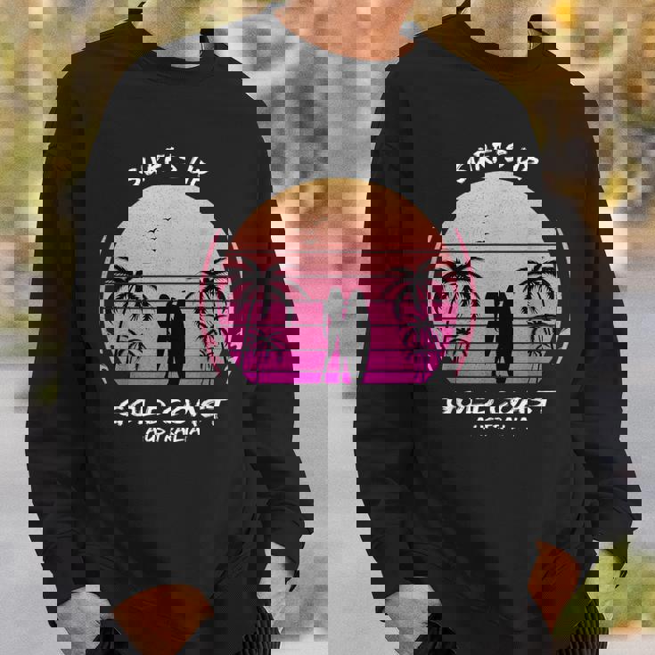 ゴールドコースト クイーンズランド州 オーストラリア サーフィン ギフト ヤシの木 スポーツ お土産 スウェットシャツ 彼への贈り物