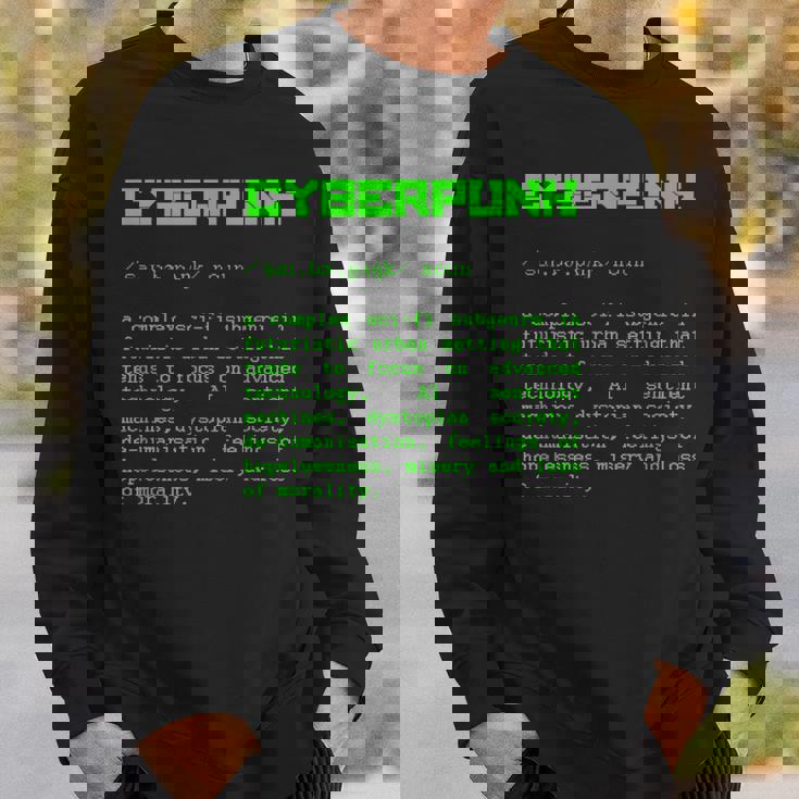 サイバーパンクの単語定義 スウェットシャツ 彼への贈り物