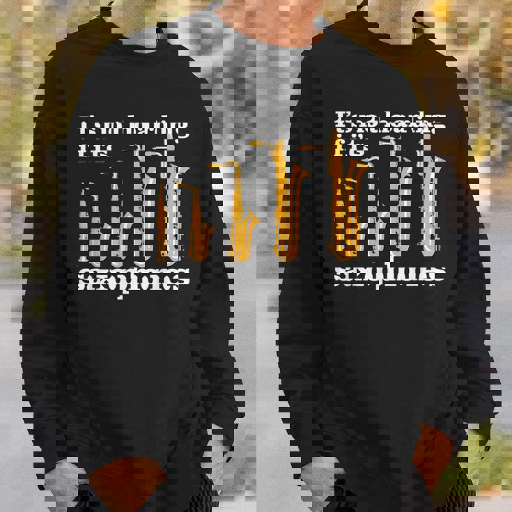 サックス奏者のための面白いサックスミームまたはサックスジョーク 「Axophone Joke 」 スウェットシャツ 彼への贈り物