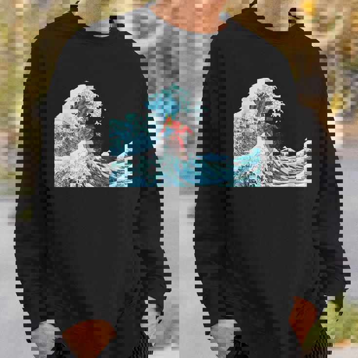 サムライサーフィン神奈川大波-クールサーファー スウェットシャツ 彼への贈り物