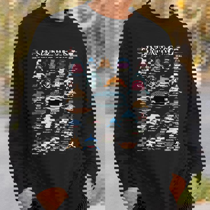 サメの種類 面白いサメの顔 サメの恋人 キッズ 先生 スウェットシャツ 彼への贈り物