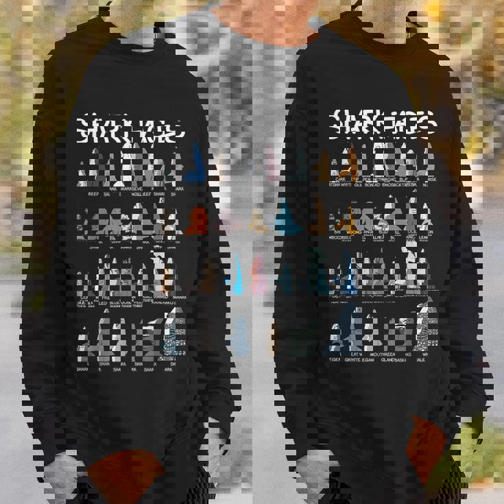 サメの顔タイプ 捕食者 面白いサメ 魚 サメ スウェットシャツ 彼への贈り物