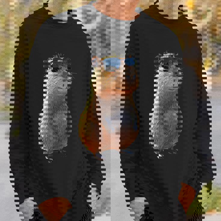 サングラスをかけたカピバラ Be Capy カピバラ げっ歯類 Capybara スウェットシャツ 彼への贈り物