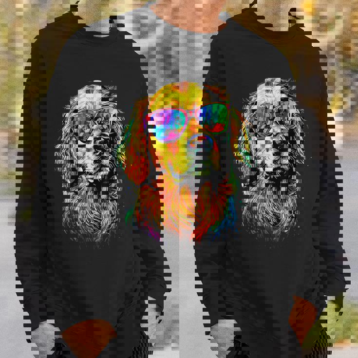 サングラスをかけたゴールデン・レトリーバー 犬が大好き スウェットシャツ 彼への贈り物