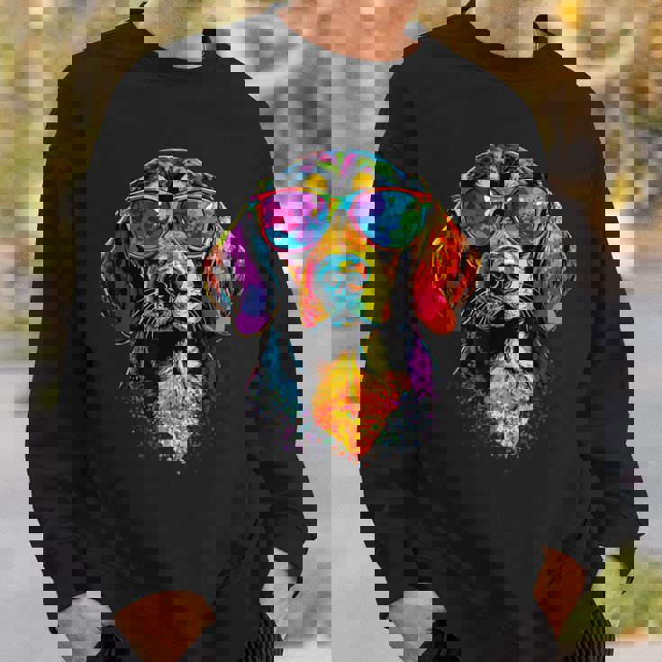 サングラスをかけたビーグル ビーグル子犬 かわいい イングリッシュビーグル スウェットシャツ 彼への贈り物