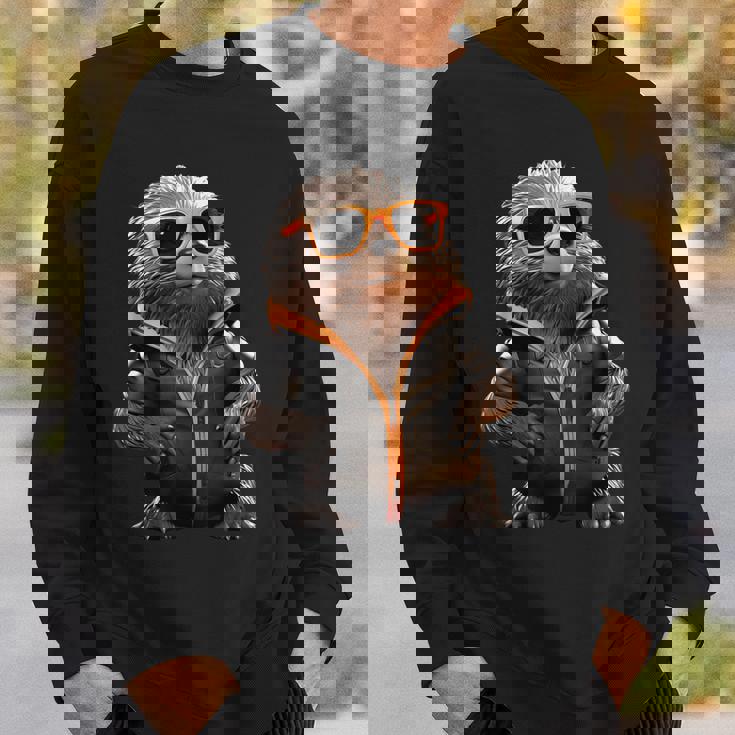 サングラスをかけたモグラかわいいモグラかわいいモグラ スウェットシャツ 彼への贈り物