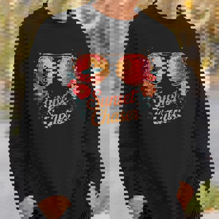 サンセット チェイサー サーフィン トロピカル バイブ スウェットシャツ 彼への贈り物