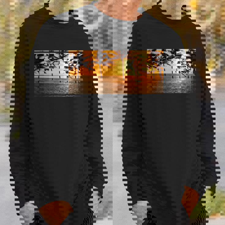 サンセット ビーチ ヤシの木 クール 海 サーフィン スウェットシャツ 彼への贈り物