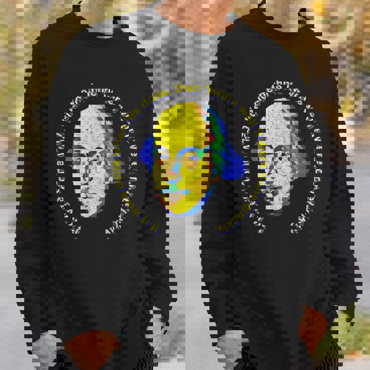 シェイクスピアがマクベスの言葉を引用したらそれが終わったら終わった スウェットシャツ 彼への贈り物