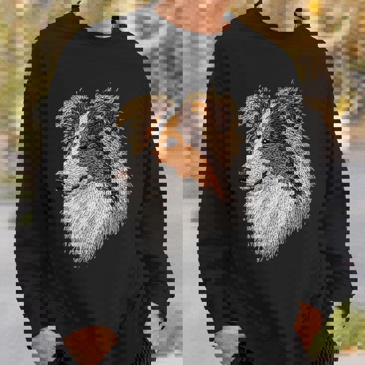 シェットランド・シープドッグ かわいい子犬の顔 犬好き ペット飼い主 スウェットシャツ 彼への贈り物