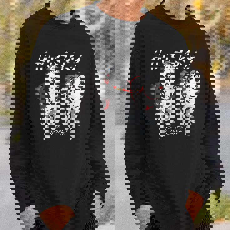 シベリアンハスキーパワーすごいかわいいハスキー スウェットシャツ 彼への贈り物