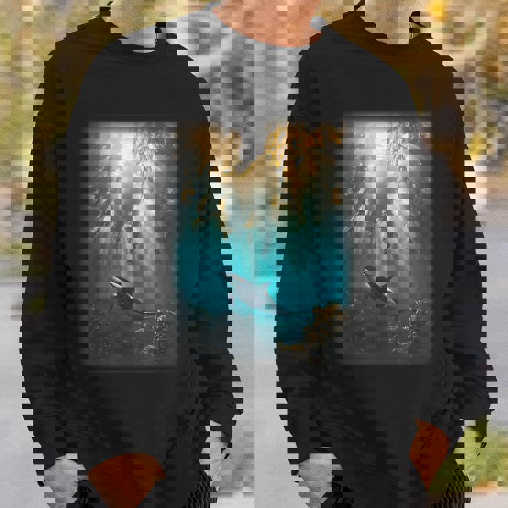 シャチが特徴的なシャチ。 スウェットシャツ 彼への贈り物