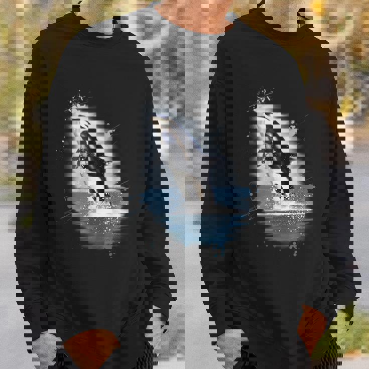 シャチとシャチのギフト スウェットシャツ 彼への贈り物