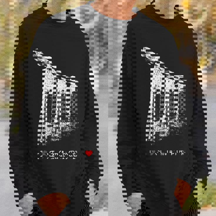 シンガポール マリーナベイ ヴィンテージ スカイライン アジア アイラブシンガポール I Loveingapore スウェットシャツ 彼への贈り物