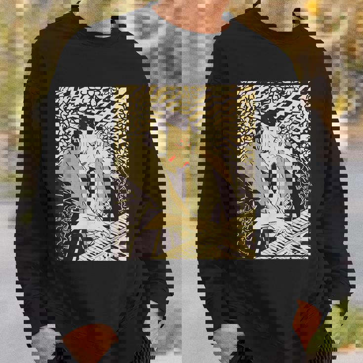 シンセサイザー テクノ 音楽 面白い サムライ シンセサイザー スウェットシャツ 彼への贈り物