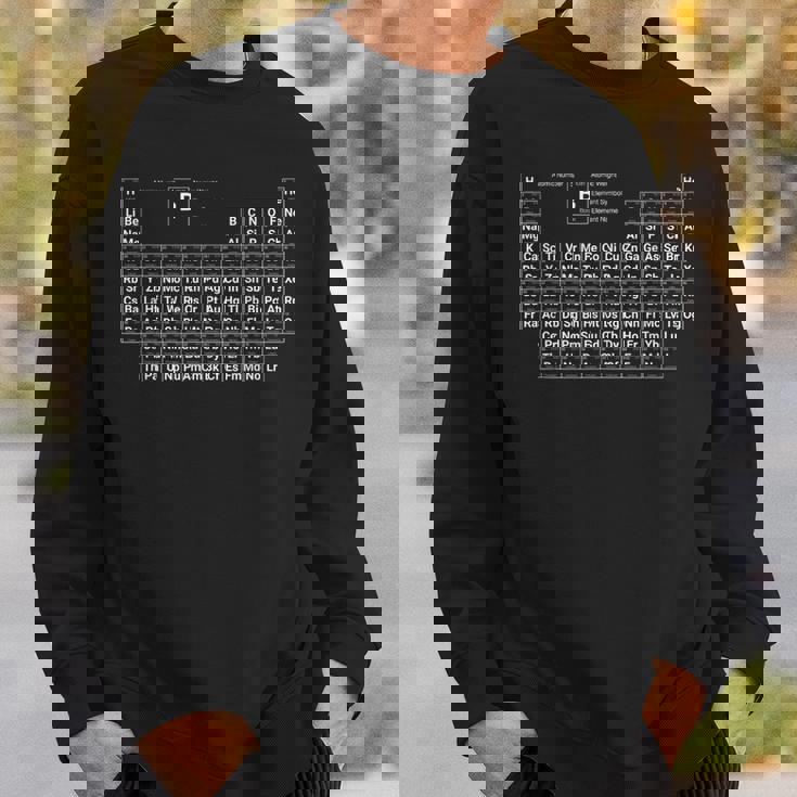 シンプルで充実した周期表 スウェットシャツ 彼への贈り物