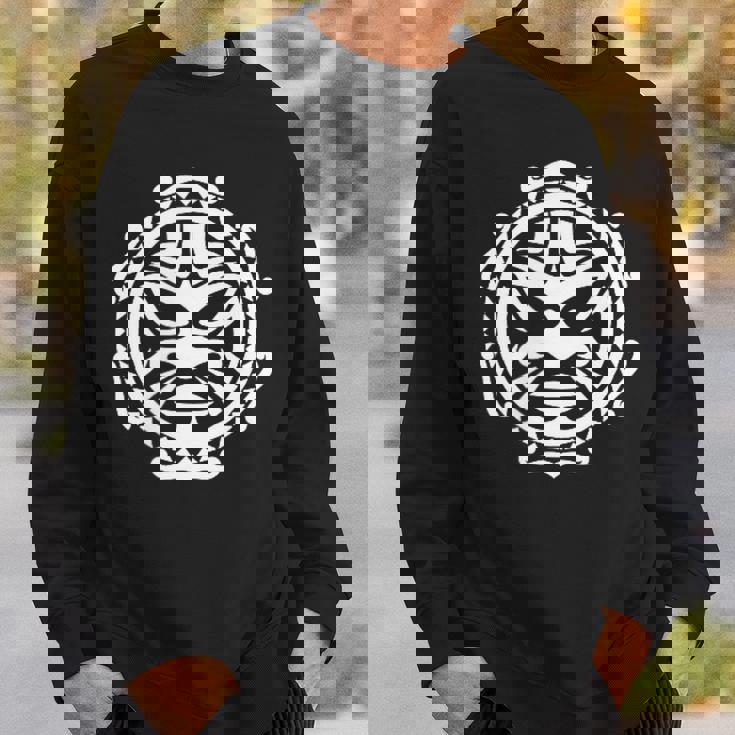 シンボル ハカ マスク カルチャー マオリ族 ニュージーランド スウェットシャツ 彼への贈り物