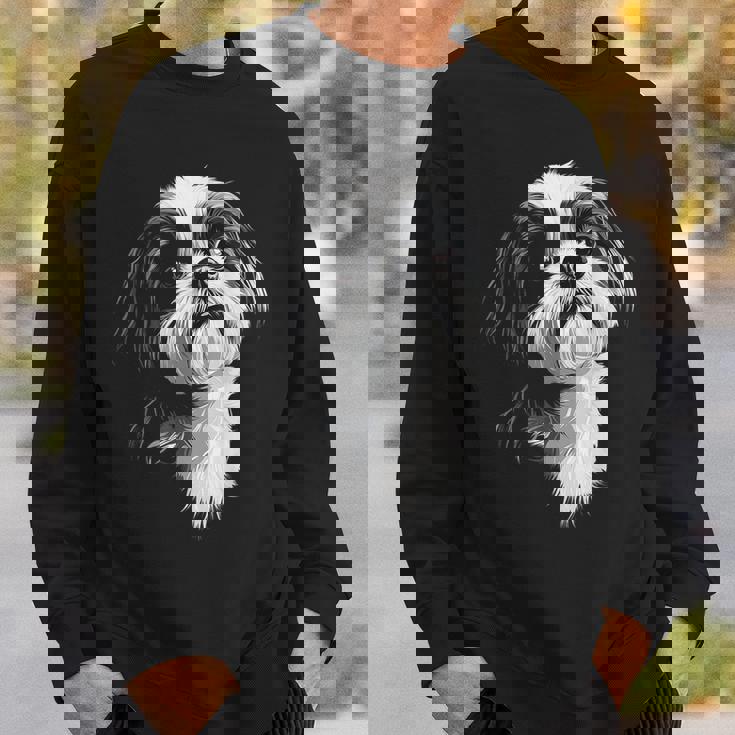 シーズー 犬 モチーフ ペット イラスト シーズー スウェットシャツ 彼への贈り物