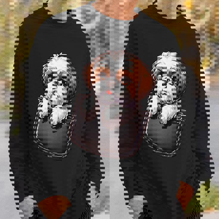 シーズーインポケット シーズー犬好き スウェットシャツ 彼への贈り物