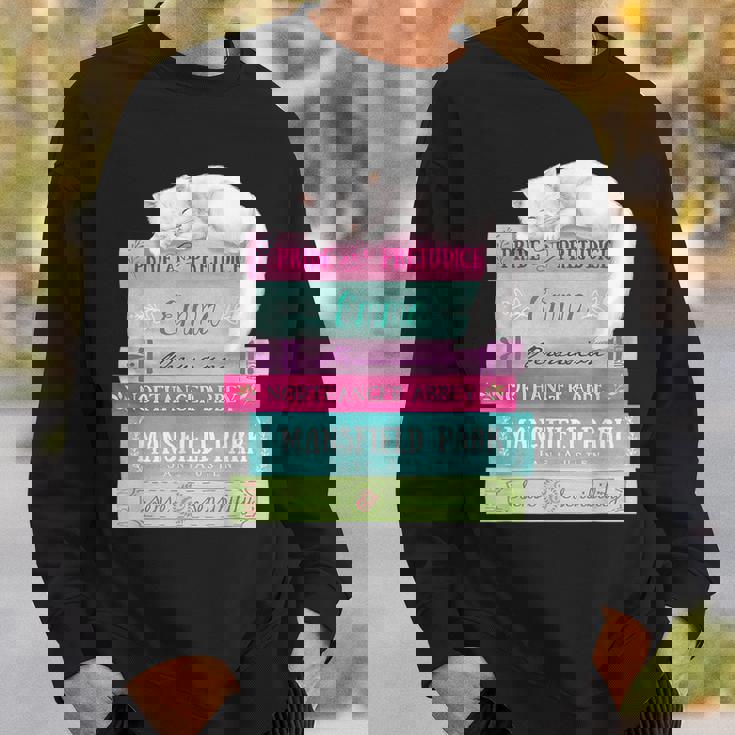 ジェーンオースティン 本 スタック おもしろ文学 スウェットシャツ 彼への贈り物