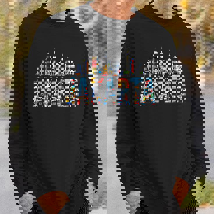 ジャカルタ旅行 インドネシア アウトフィット バケーション ジャカルタ スウェットシャツ 彼への贈り物