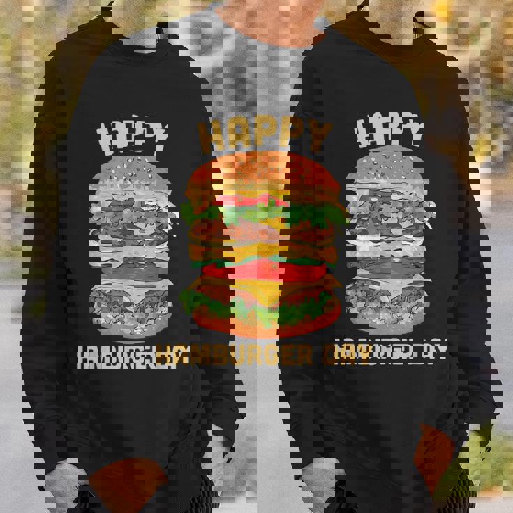 ジャンクフード チーズバーガー ハンバーガー デイバーガーフライ スウェットシャツ 彼への贈り物