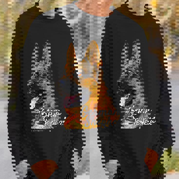 ジャーマンシェパード犬 愛国的なジャーマンシェパード警察犬 スウェットシャツ 彼への贈り物