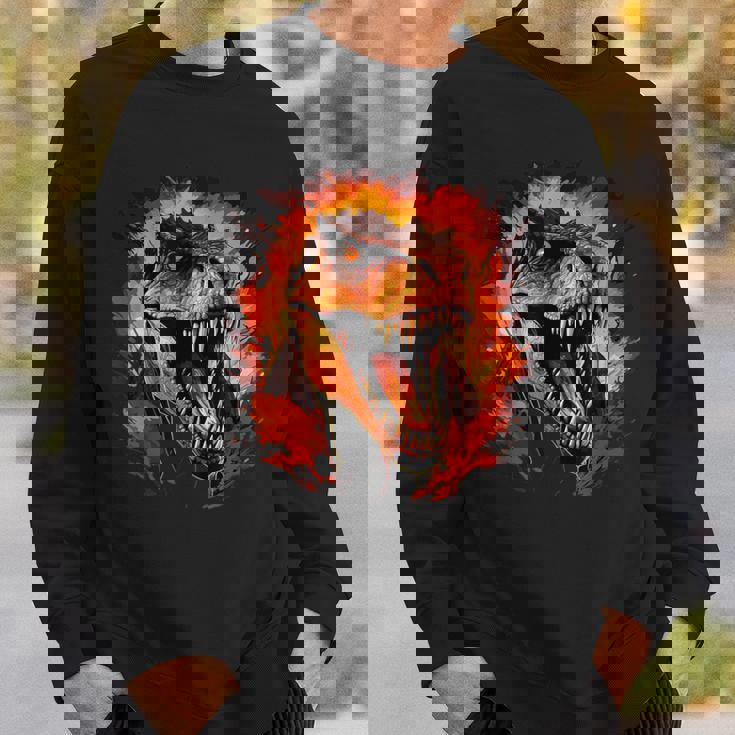 ジュラシックワールド ティラノサウルスレックス 恐竜の肖像画 スウェットシャツ 彼への贈り物