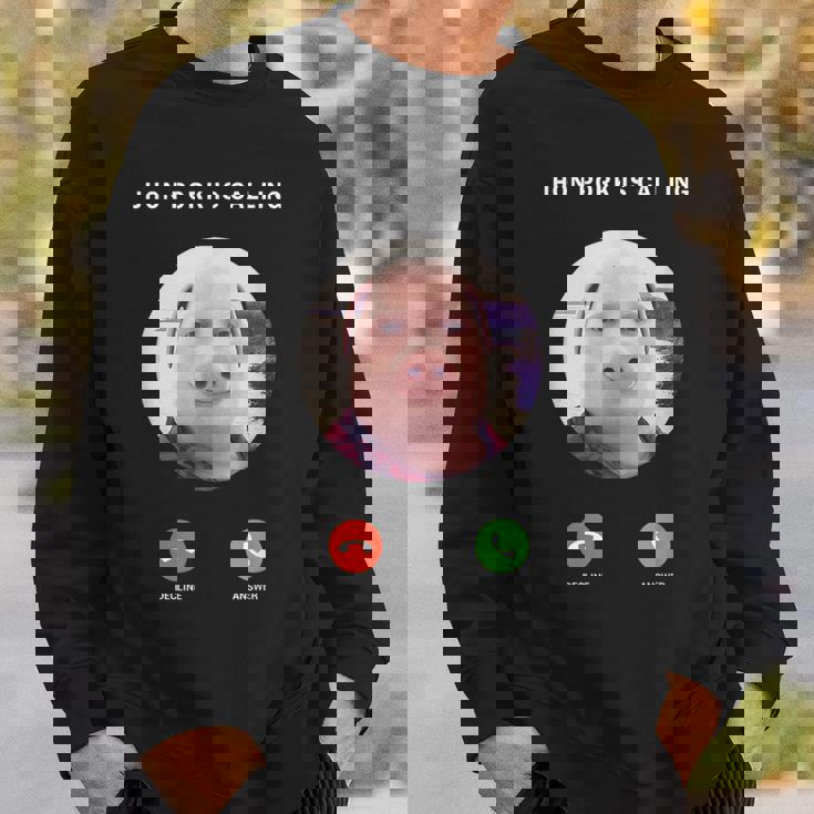 ジョン・ポークがファニー・アンサー・コール・フォンに電話をかけている スウェットシャツ 彼への贈り物